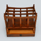 Mahogany/Teak Canterbury Magazine Paper Rack FREE Nationwide Delivery