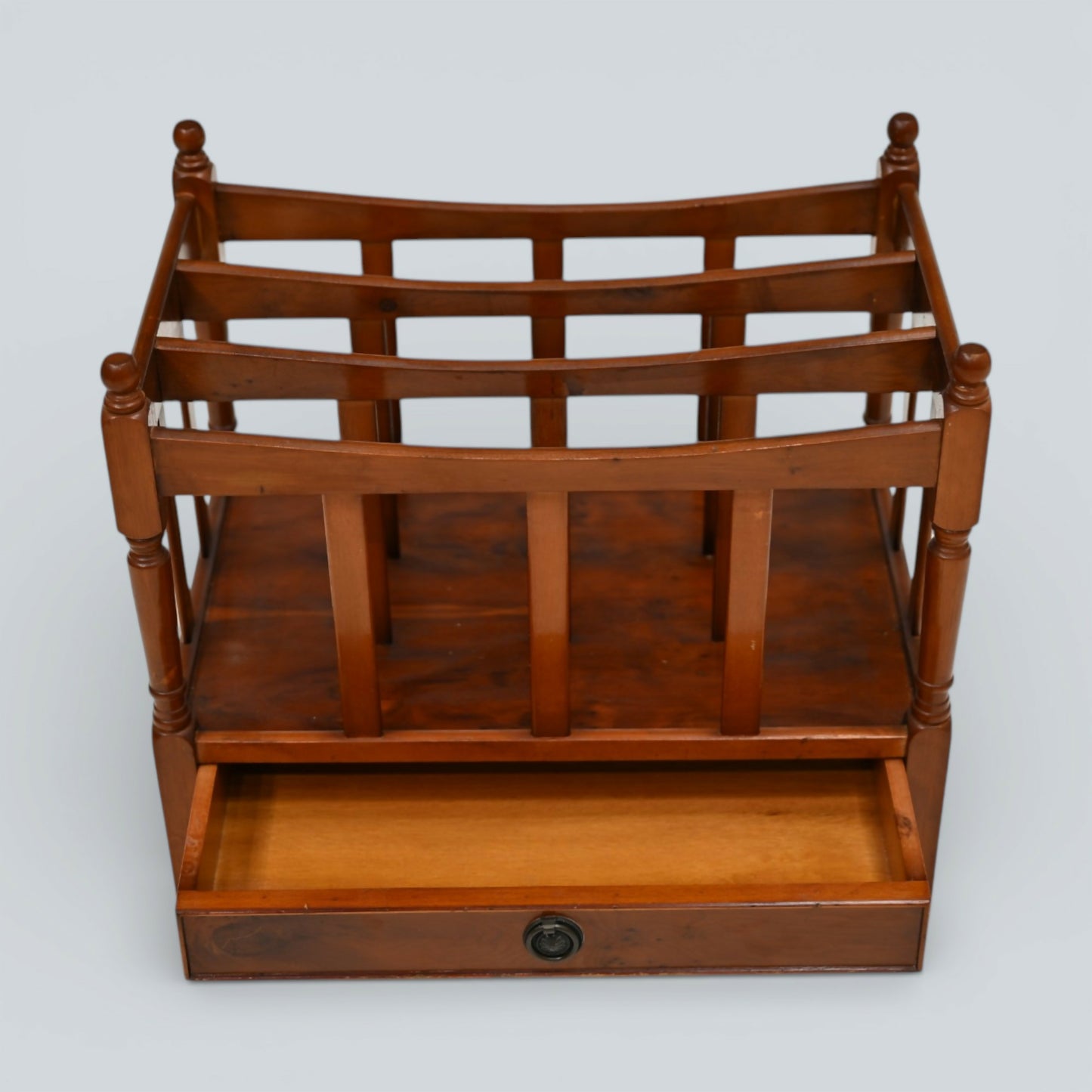 Mahogany/Teak Canterbury Magazine Paper Rack FREE Nationwide Delivery