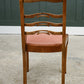 6 Oak Ladder Back Dining Chairs by Strongbow - Mid Century