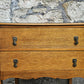 Vintage Chest Of Drawers Two Drawer Oak Cabinet Furniture Tallboy Super Proportions And Detailing