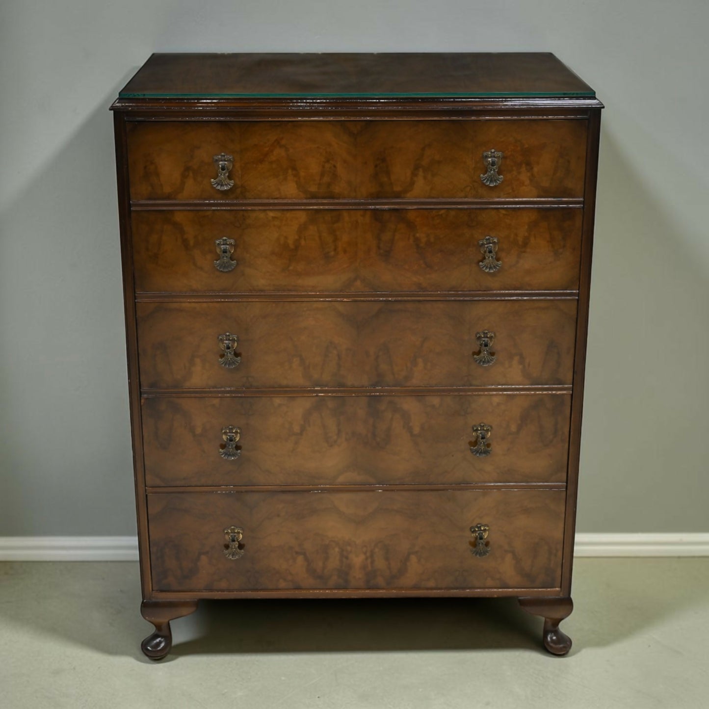 Chest of 9 Drawers Queen Anne Style Legs F. Wrighton & Sons FREE UK Delivery