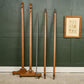 Antique Oak Shop/Cloakroom Clothes Hanging Rail - Coat Rack - Open Wardrobe