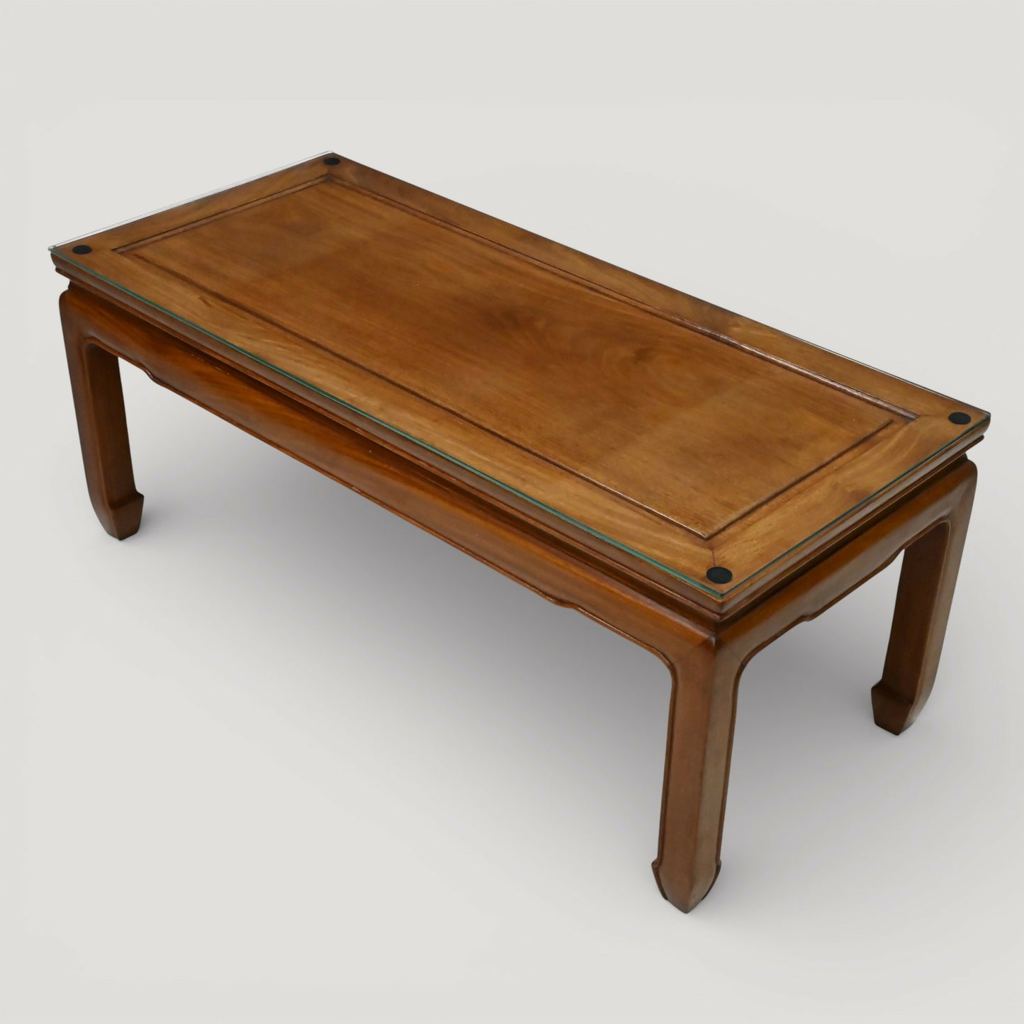 Chinese Style Coffee Table Inset Glass Top Carvings Kang Table FREE UK Delivery. SBR11115/2910E