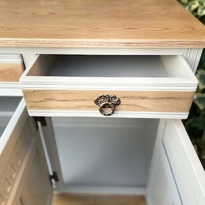Oak Vintage Sideboard / painted furniture / Up cycled furniture / Handmade / Repurposed / Vintage / Farmhouse