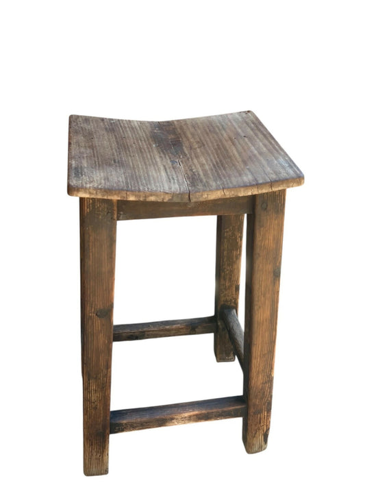 Antique rustic workshop stool