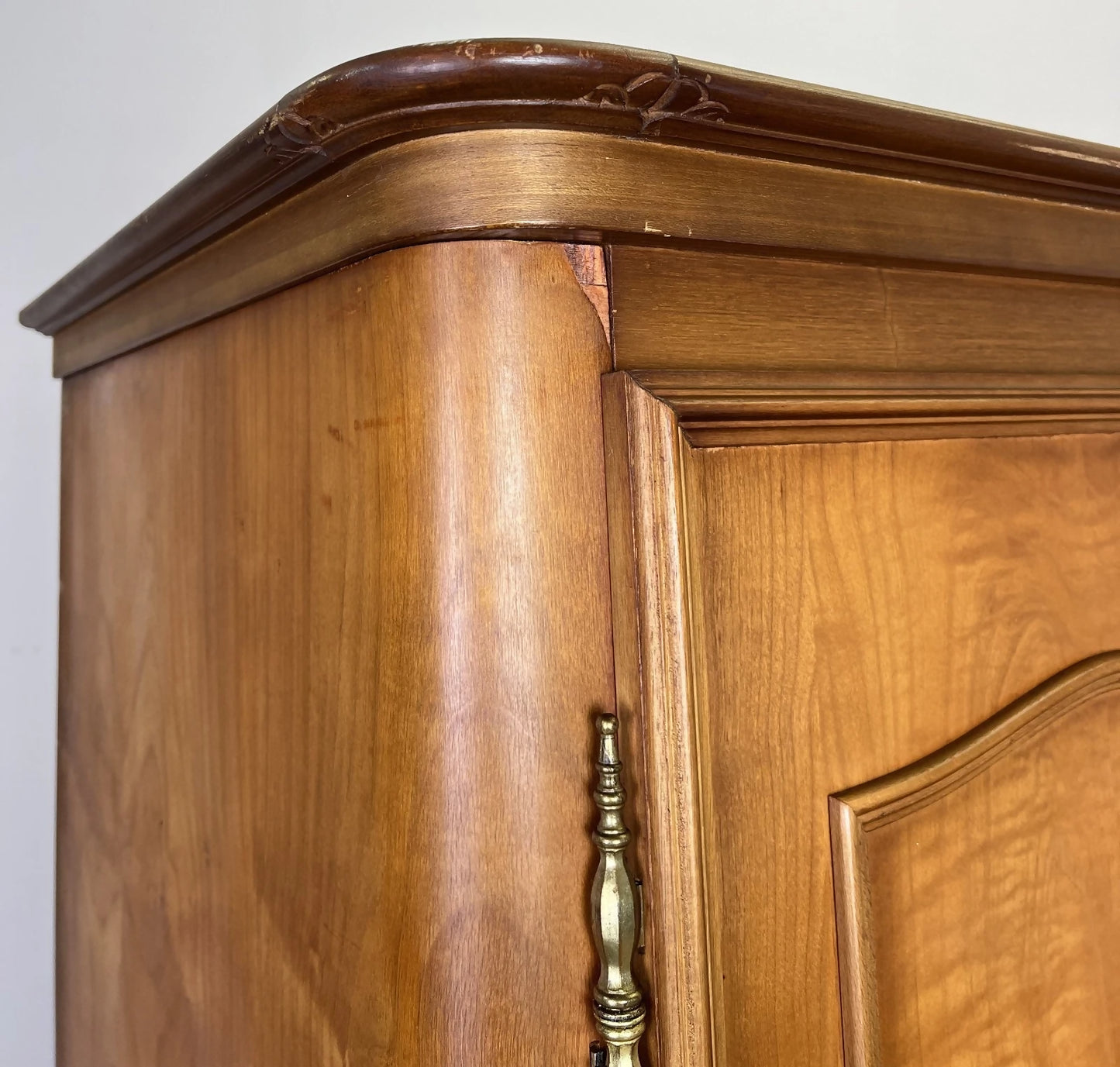 Wardrobe Vintage French Louis XVI Style Four Door Carved Armoire LOT 6079
