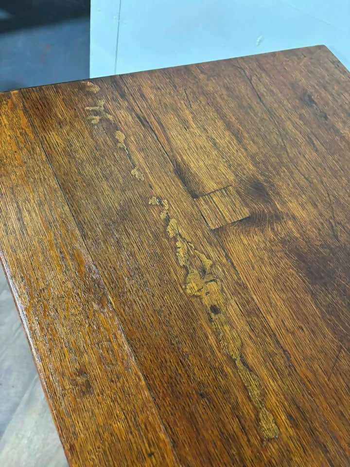 Large Early 20th Century Barley Twist Oak Preparation Table
