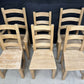 Set 6 Bleached Oak Farmhouse Dining Chairs