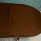 Regency Style Mahogany Extending Dining Table with Leaf - Over 7 FT - D End