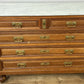 Chest of Drawers Antique French Style Oak Marble Top Carved Cabinet LOT 6448