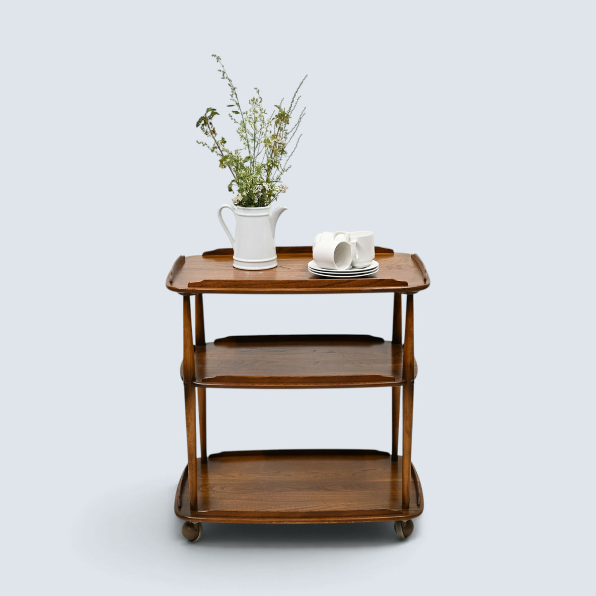 Ercol Windsor 3 Tier Trolley On Casters Golden Dawn Finish FREE UK Delivery*