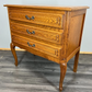 Chest of Drawers Vintage French Louis XVI Style Oak Carved Cabinet LOT 3773