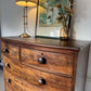 Antique Bow Front Flame Mahogany Chest of Drawers