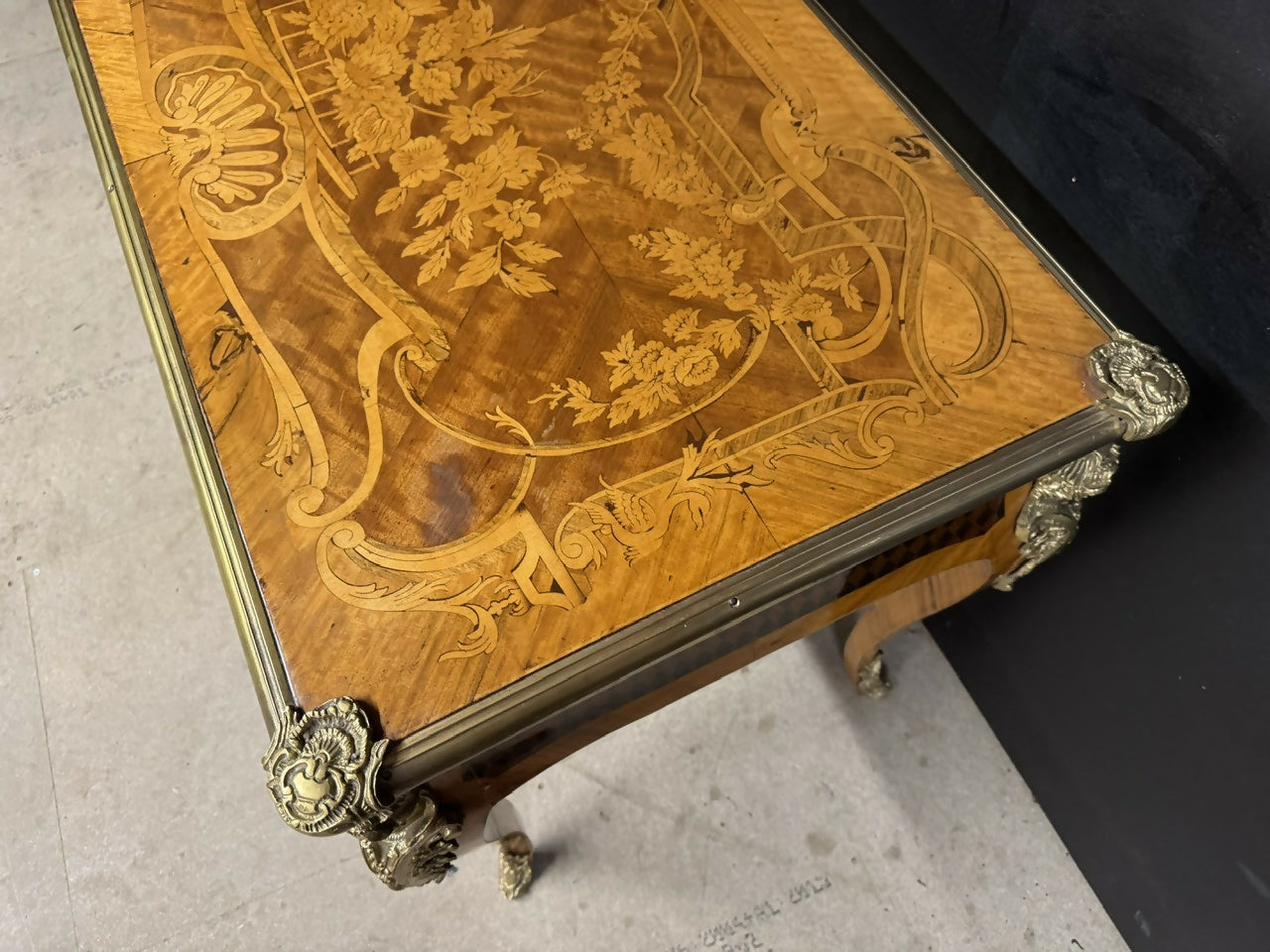 Fine French Marquetry Bureau Plat