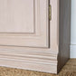 Unique Vintage Hand-painted Dusky Pink Tall Sideboard, Cabinet, Console