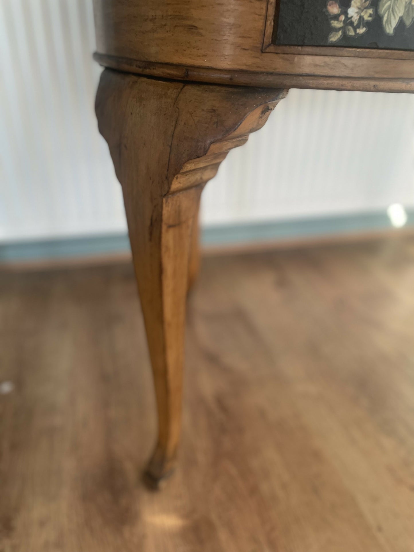 Amoire French Dressing Table Black Floral Designer