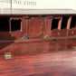English Georgian Mahogany Desk, Fitted Interior, Secret Drawers, Brass Handles