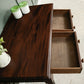 Victorian Mahogany Console Hall Table with 2 Drawers - Writing Desk