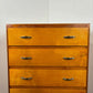 Mid Century Oak Veneer Five Drawer Bedroom Chest