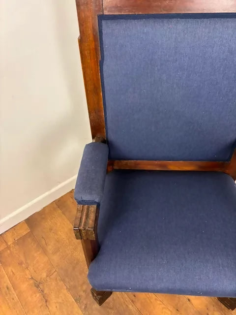 Georgian Mahogany Throne Arm Chair - From Ruthin Court House