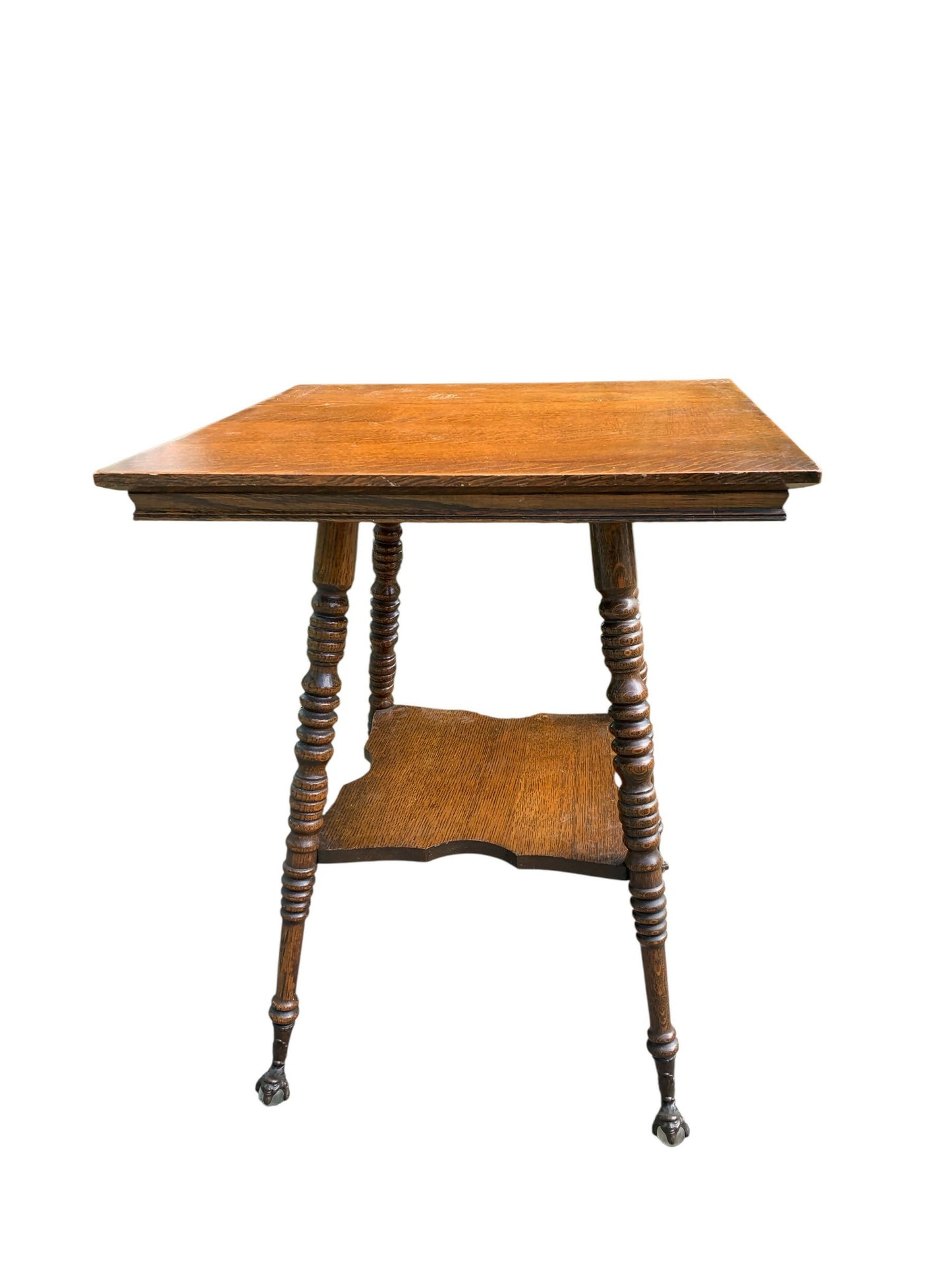 Antique 19th Oak claw foot parlour table