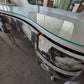1940s Wrighton Dressing Table & Matching Bedside Cabinets | Vintage Painted Bedroom Set with Triple Mirrors and Glass Top
