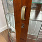 Vintage Mahogany Bow Fronted Display Cabinet with Leaded Glass