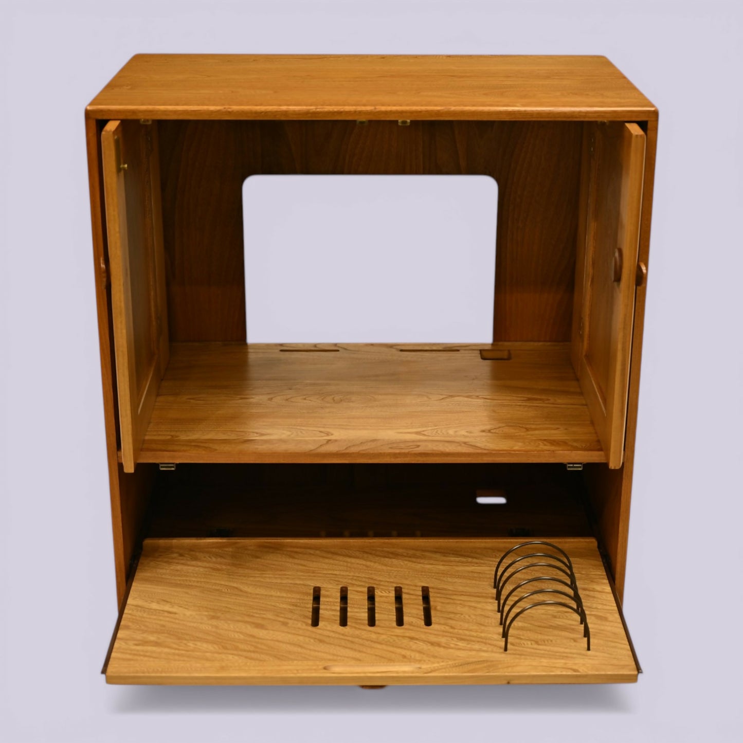 Ercol Mural TV Video Cabinet Windsor Range Light Finish FREE UK Delivery
