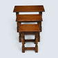 Old Charm Nest of 3 Tables Tudor Brown Finish Model 1494 FREE UK Delivery*