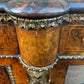 Victorian Inlaid Walnut Credenza Featuring Sevres Style Plaques