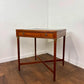 Edwardian Mahogany Side Table with Tooled Green Leather Top