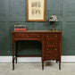 Edwardian Mahogany Writing Desk - Kneehole Desk with Green Leather