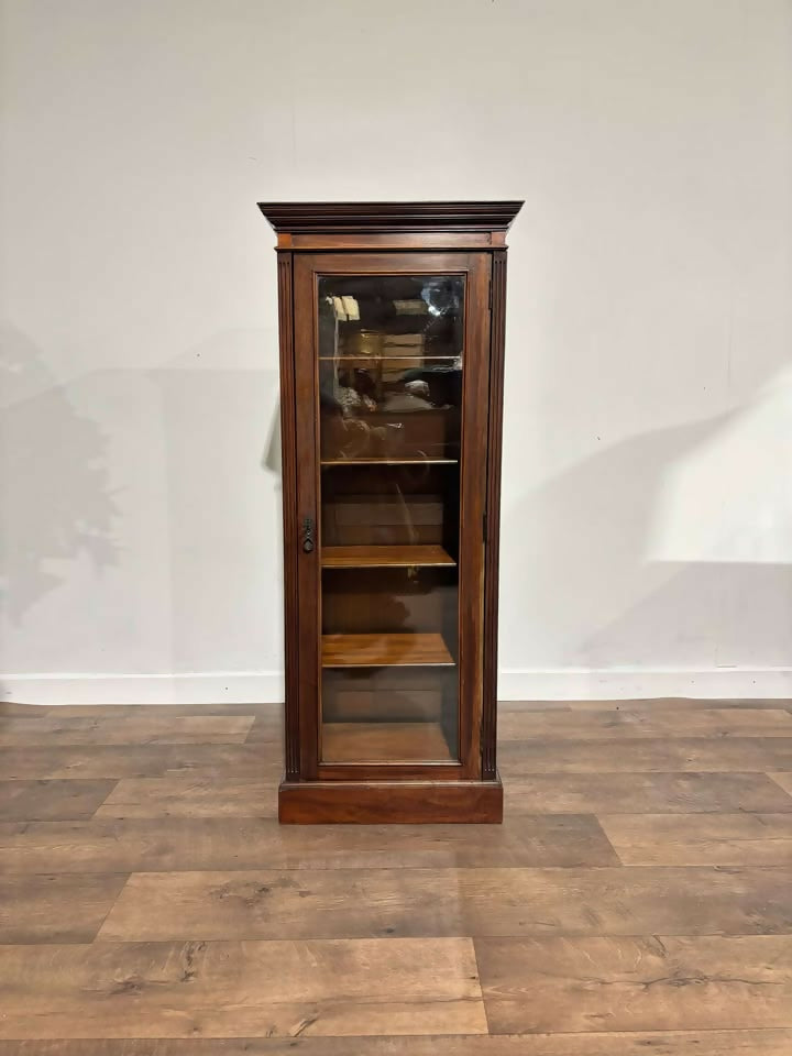 Edwardian Mahogany Narrow Display Cabinet7