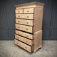18th Century Bleached Oak Tallboy Chest On Chest