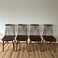 Vintage Set of 4 Mid Century Ercol Style Dining Chairs Stick Back Elm Chairs