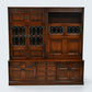 Old Charm Large Wall Unit Bureau Drinks Oak Tudor Brown Finish FREE UK Delivery*