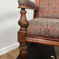 Very Large Vintage Mahogany Upholstered Bench