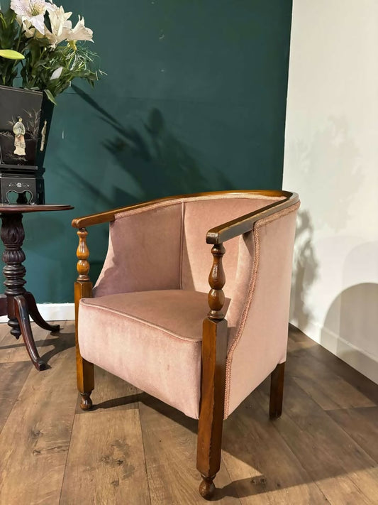Vintage Oak Tub Arm Chair2
