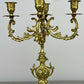 Pair of Candelabras Vintage French Brass Ornate 5 Arm Candle Holders LOT 6437