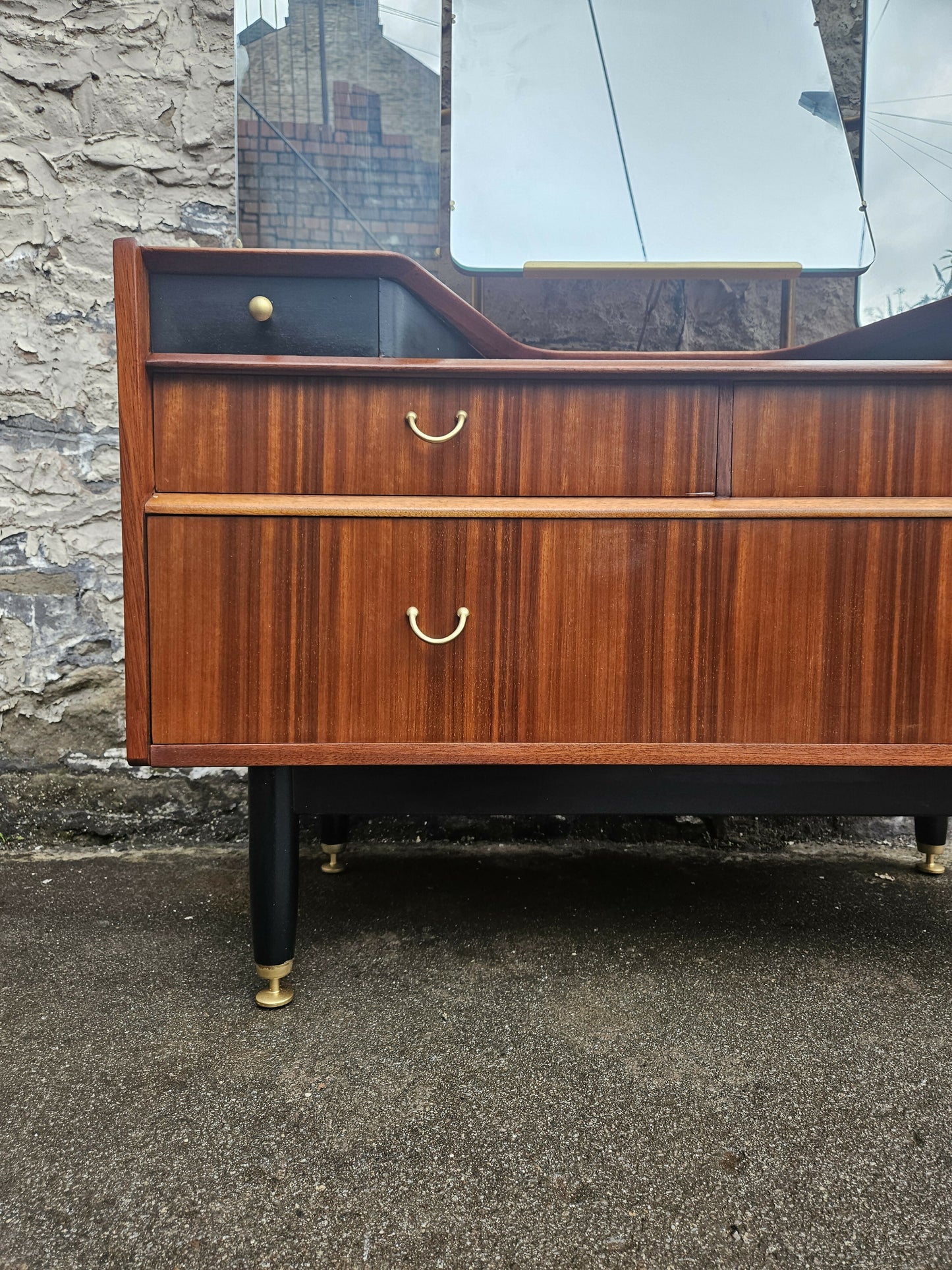 G Plan Teak Dressing Table: Librenza Range Mid-Century Modern Five-Drawer Chest
