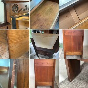 Mid century retro vintage dressing table drawers vanity hallway