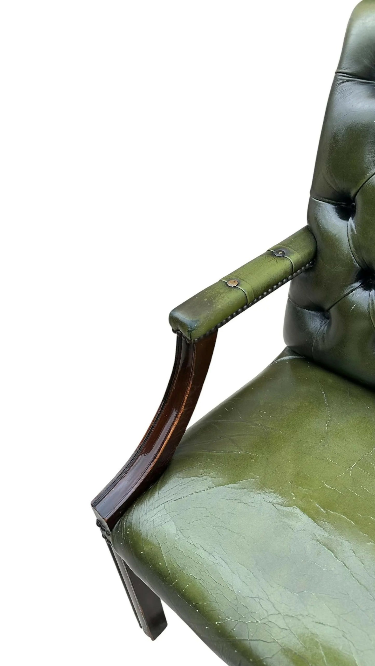Vintage leather Gainsborough Georgian style desk chair