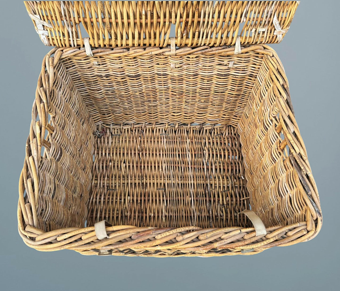 Large Antique Wicker Basket /log Basket