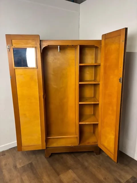Vintage Oak Veneer Double Door Fitted Wardrobe