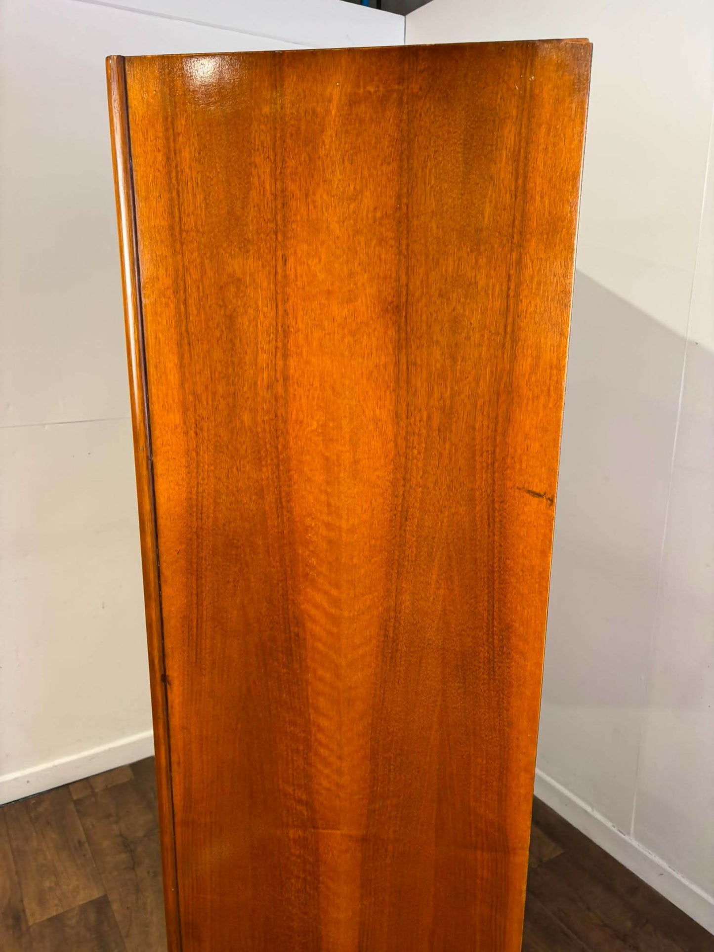 Vintage Walnut Veneered Double Wardrobe