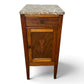 Bedside Table Antique French Style Oak Carved Marble Top Cabinet LOT 6602