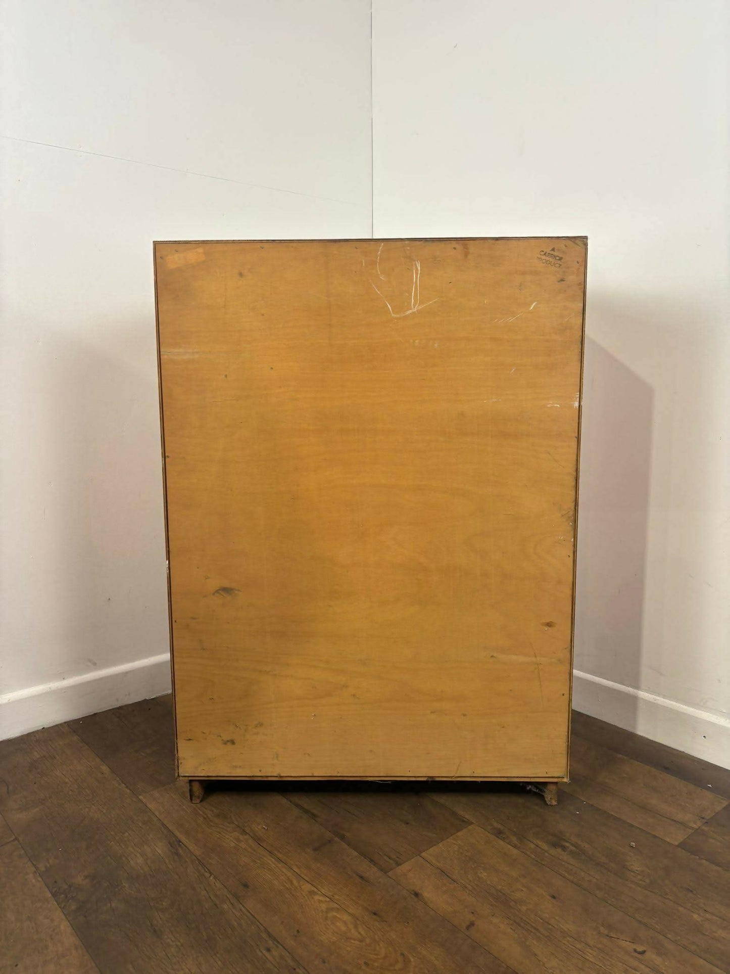Mid Century Oak Veneer Five Drawer Bedroom Chest
