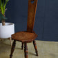 Vintage Beech And Oak Heart Back Chair