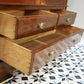 Antique Double Wardrobe Mirrored Doors and Drawers Late Victorian