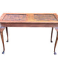 Antique Oak carved side table / server on cabriolet legs